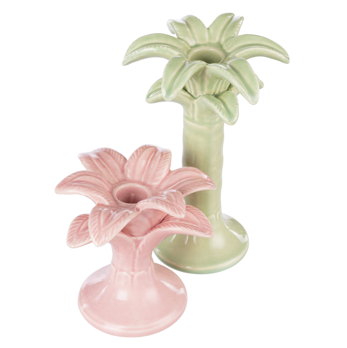 Meri Palm Candle Stick - Pistachio