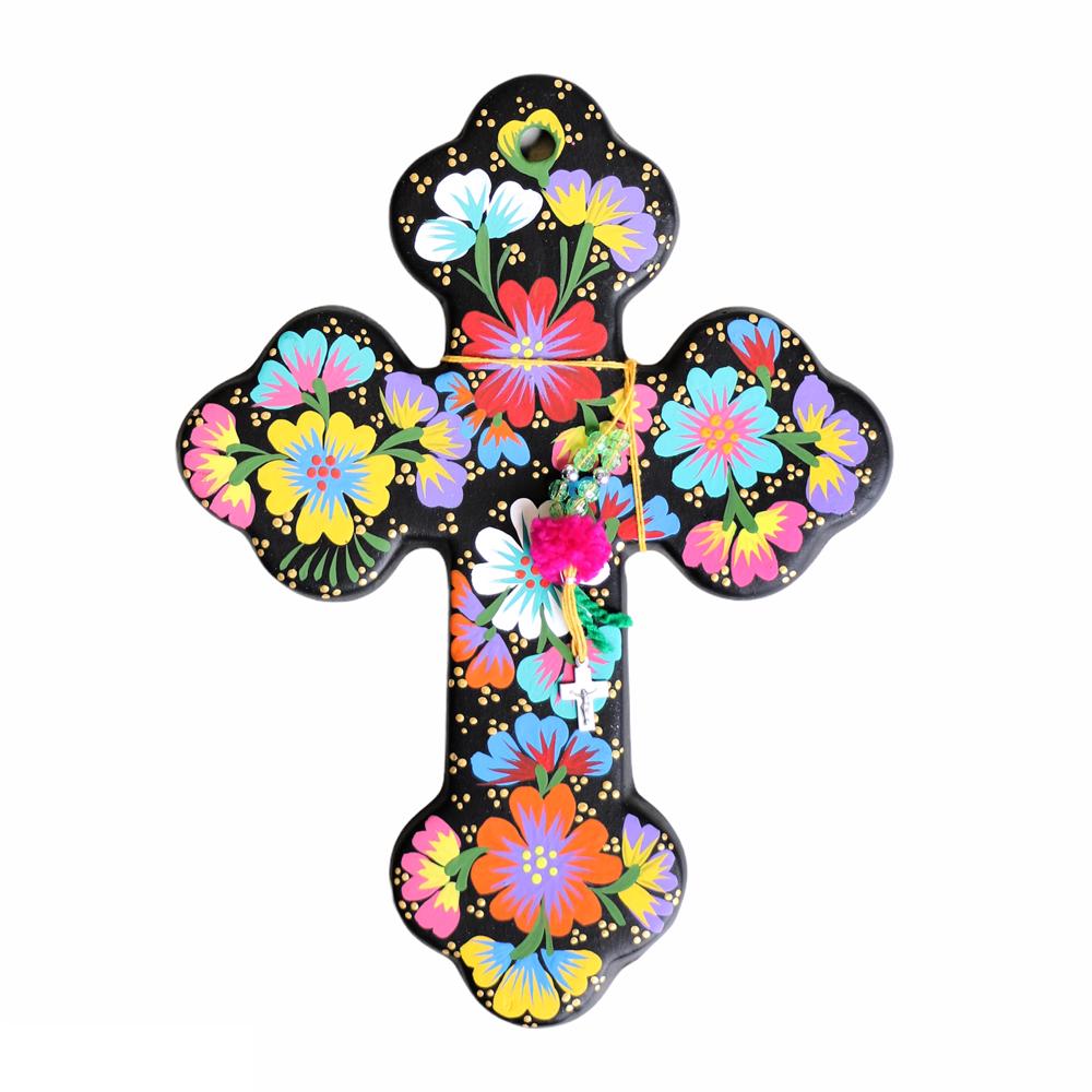 Fleur Cross Black - Large