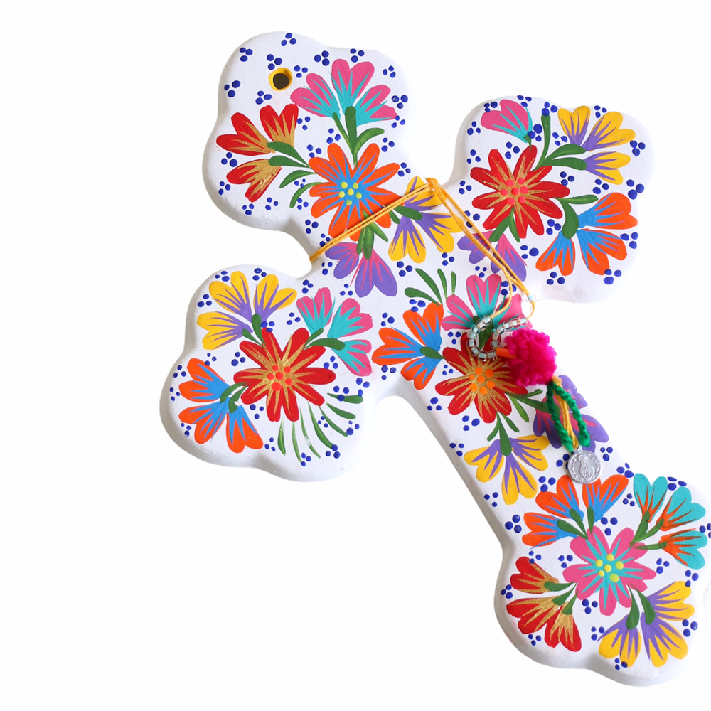 Fleur Cross White - Large
