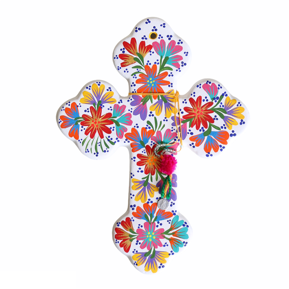 Fleur Cross White - Large