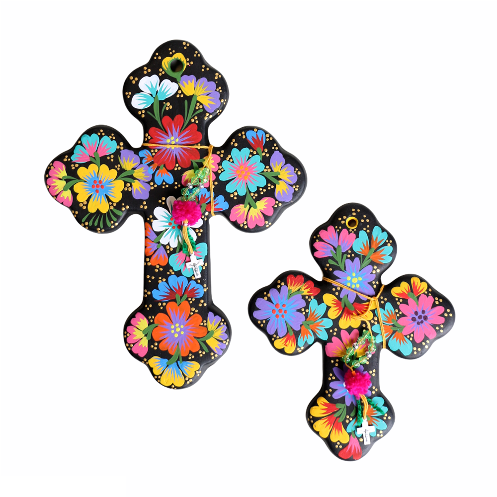 Fleur Cross Black - Large