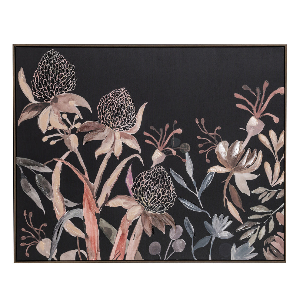 Native Noir Framed Canvas