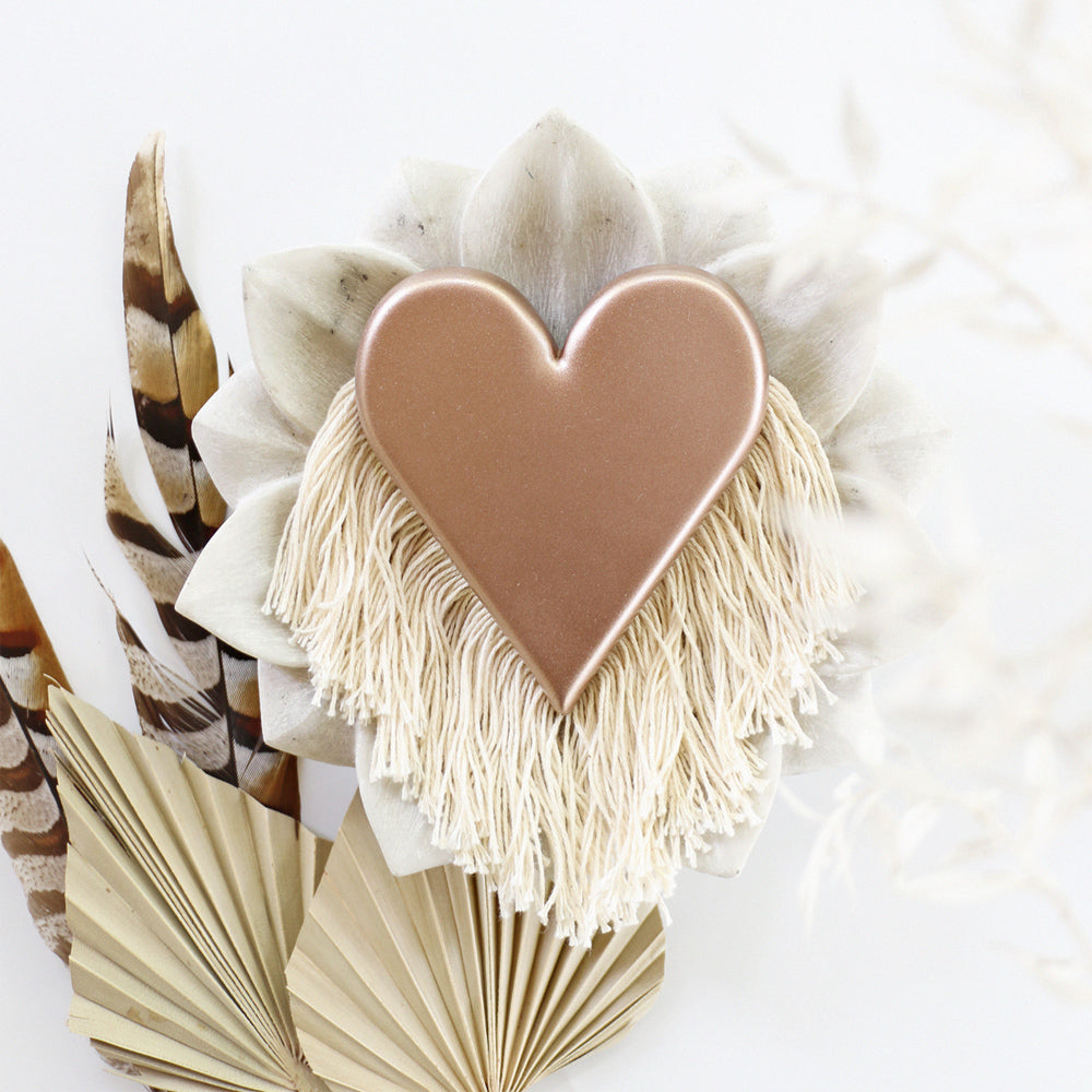 Rosè Fringe - Mini Heart