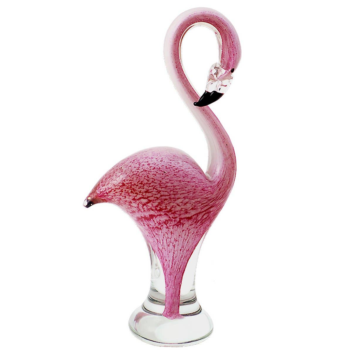 Standing Flamingo Glass Figure