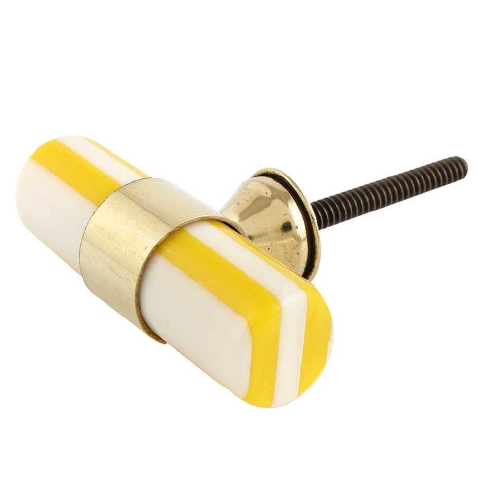 Palm Springs Yellow Stripe - Knob