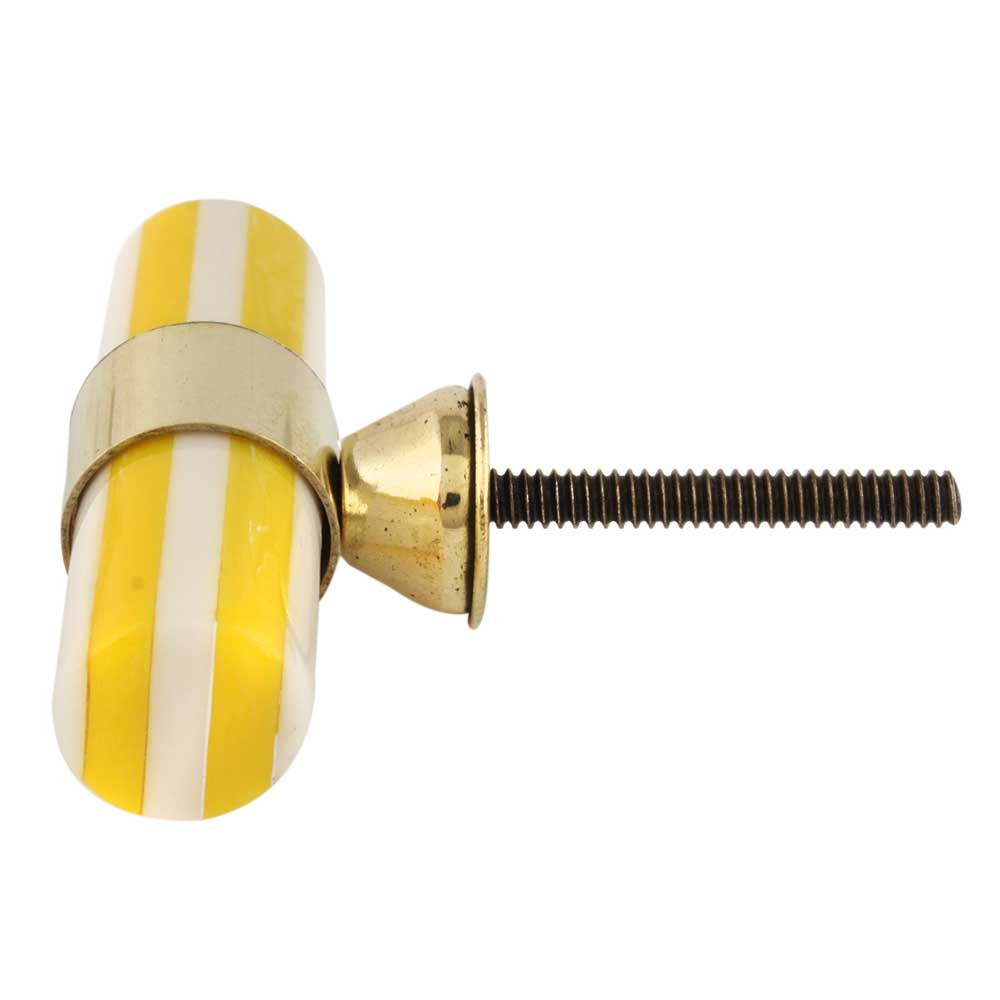 Palm Springs Yellow Stripe - Knob