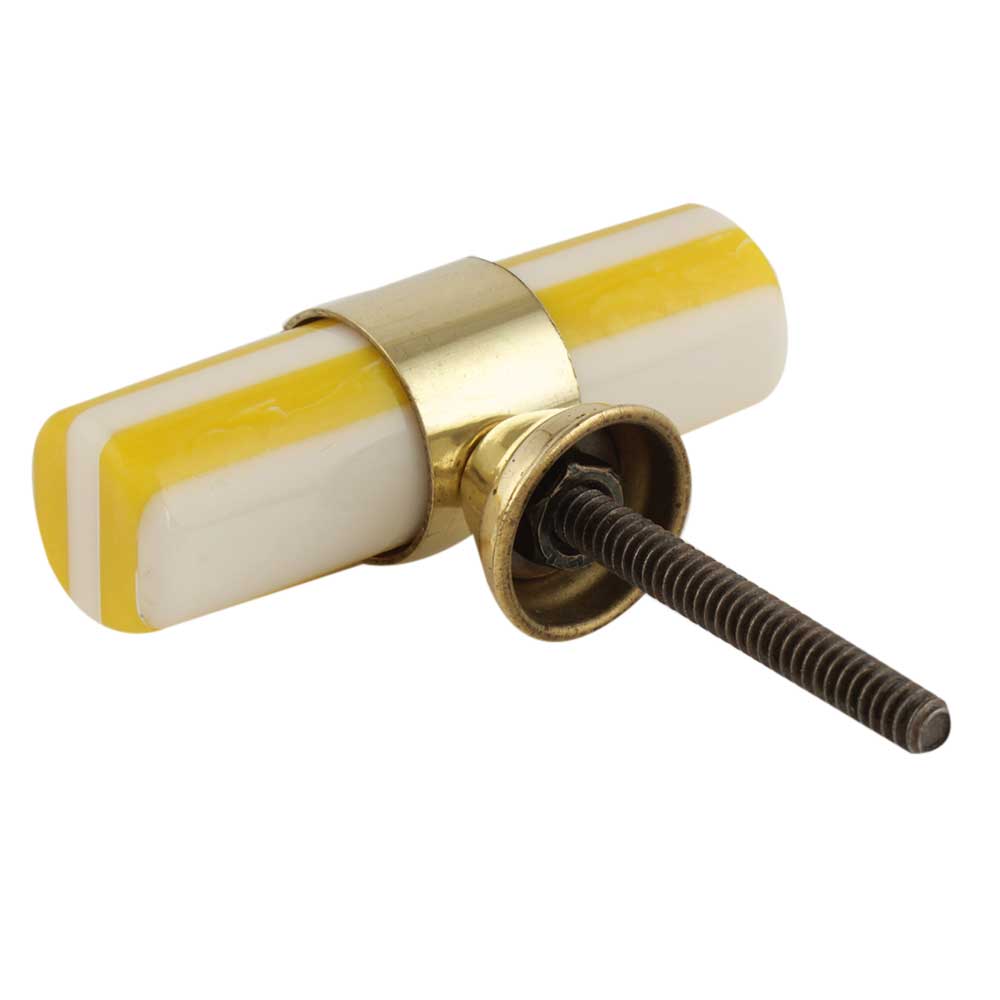 Palm Springs Yellow Stripe - Knob