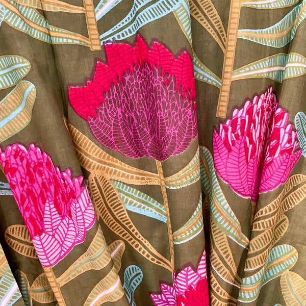 Protea Luxe Robe - Olive