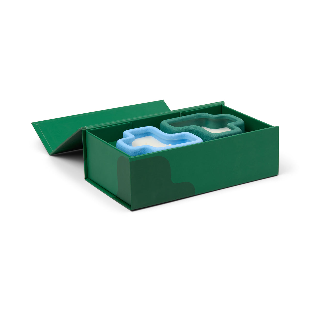 Jigsaw Candle - Green & Blue