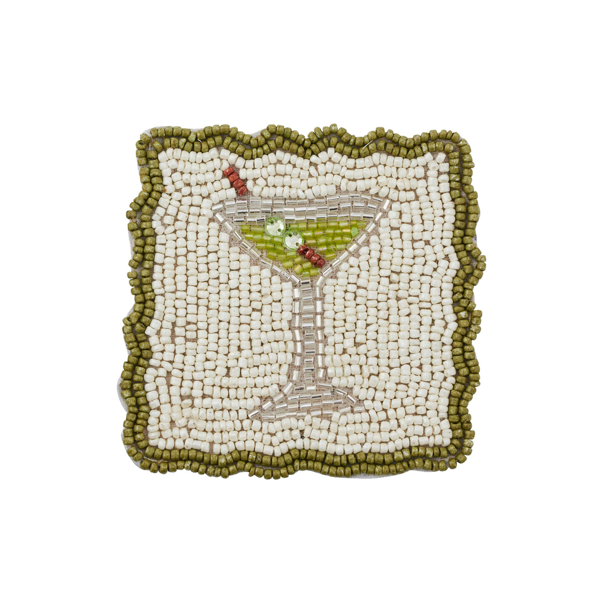 Martini Beaded Coaster
