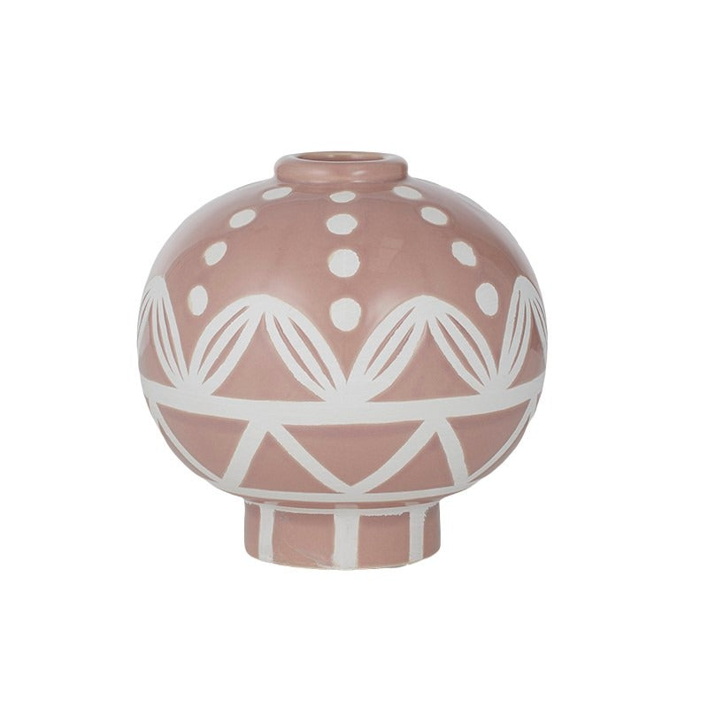 Asana Ceramic Vase Pink