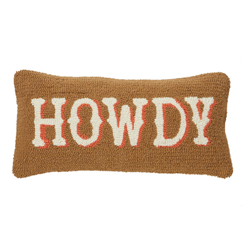 Howdy Hooked Cushion