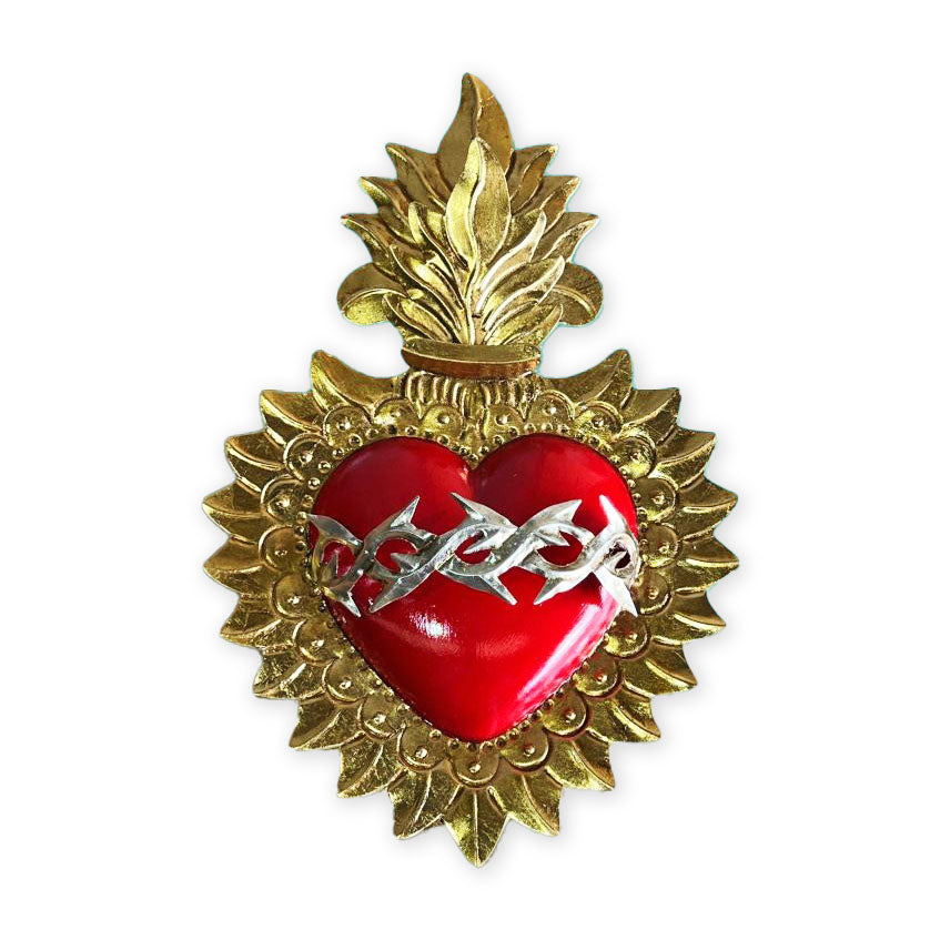 Tesoro Gilded Wall Heart - Red