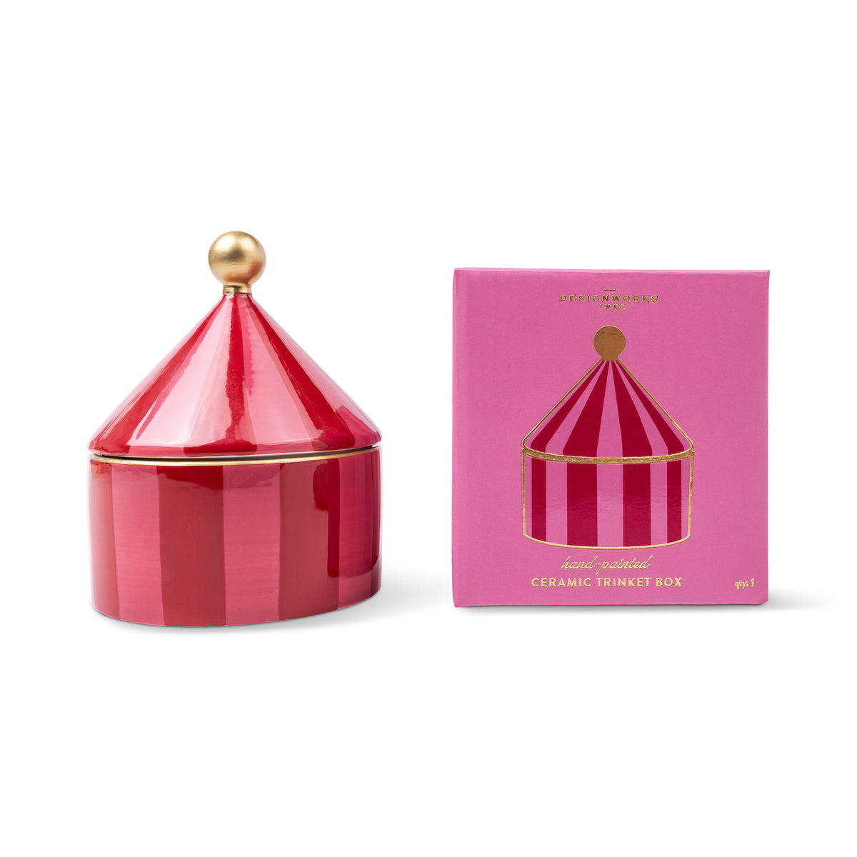 Cirque Trinket Box - Pink & Red