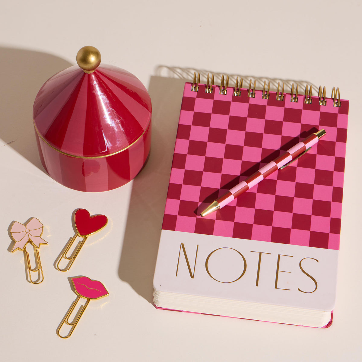 Cirque Trinket Box - Pink & Red