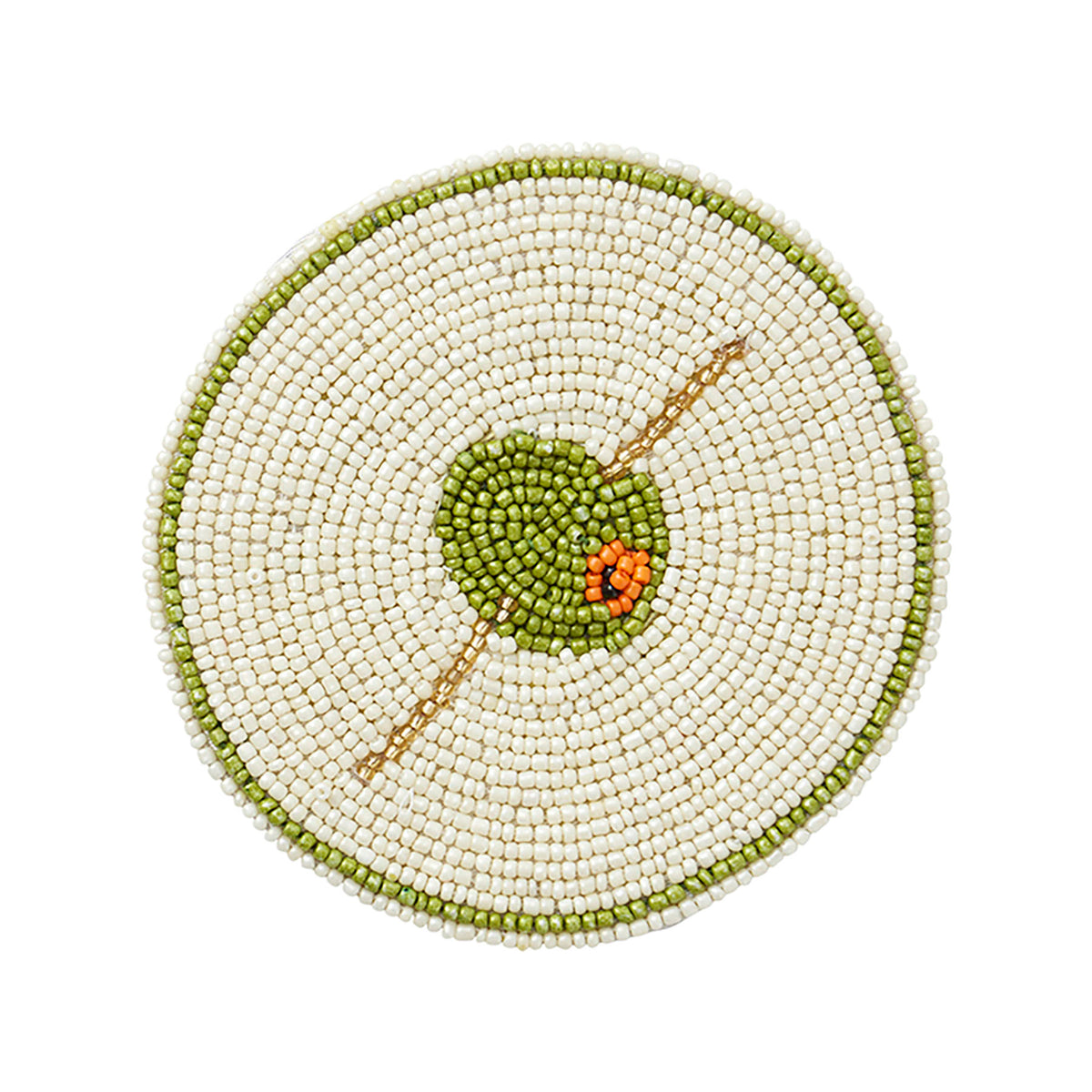 Olive Beaded Coaster
