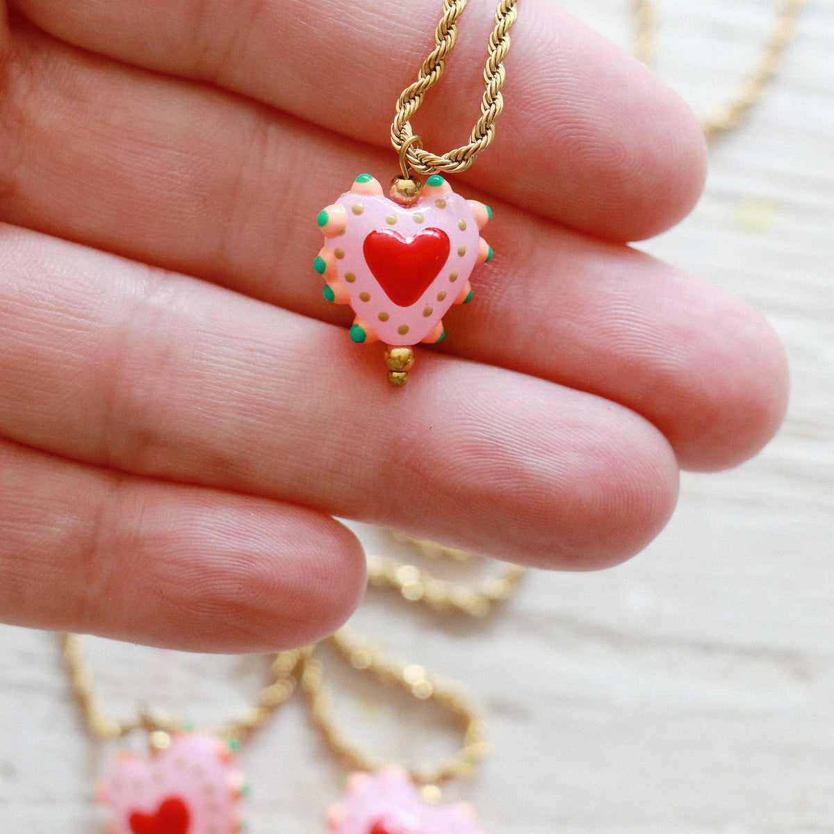 Dulce Amor Necklace - Pink