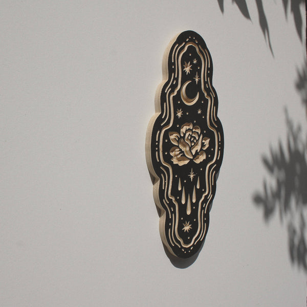 Rose Carved Wall Hanging