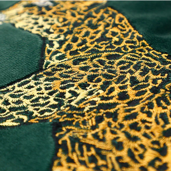 Leopard Embroidered Cushion