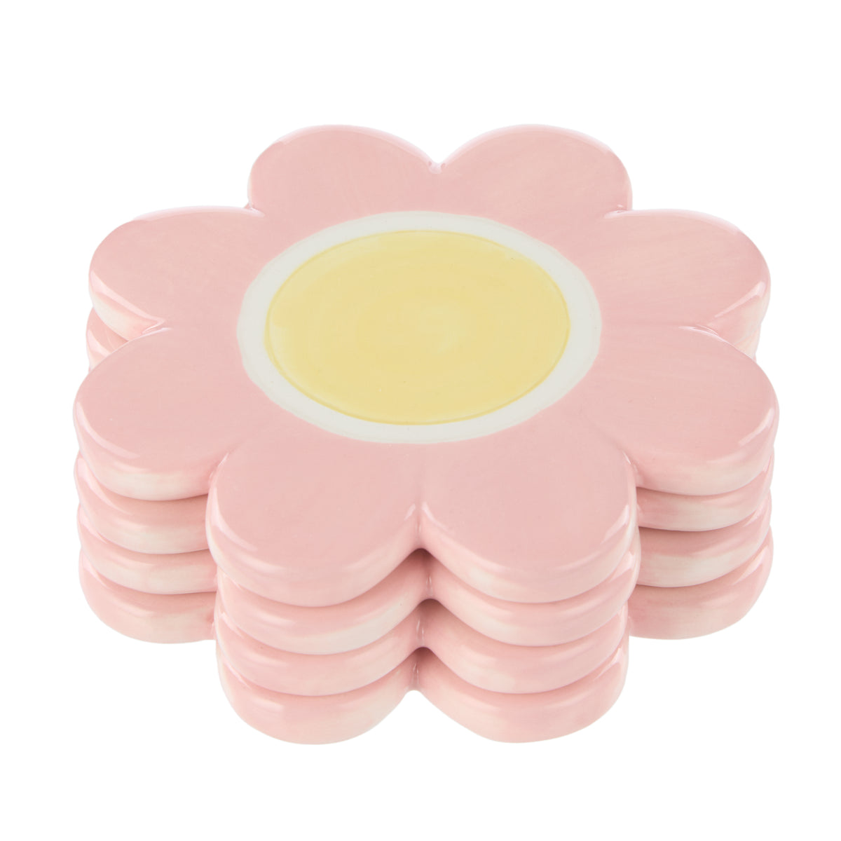 Daisy 4pc Coasters - Pink