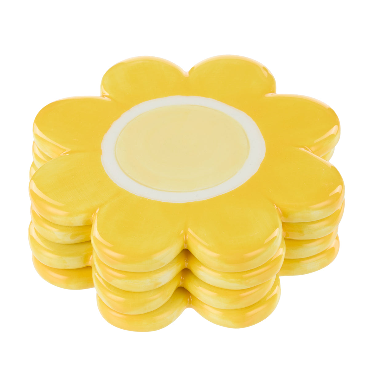 Daisy 4pc Coasters - Yellow