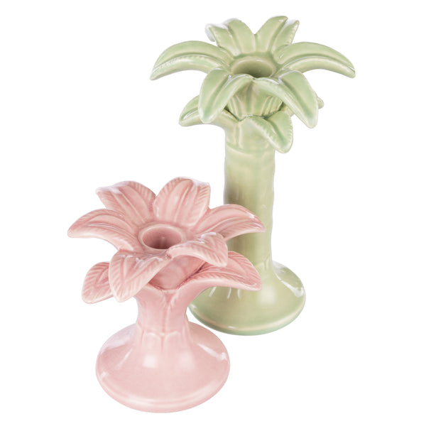 Meri Palm Candle Stick - Pistachio