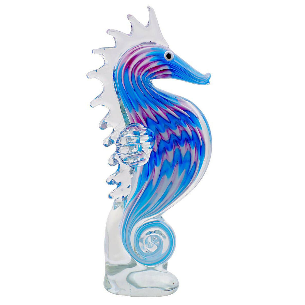 Seahorse Glass Figure - Blue