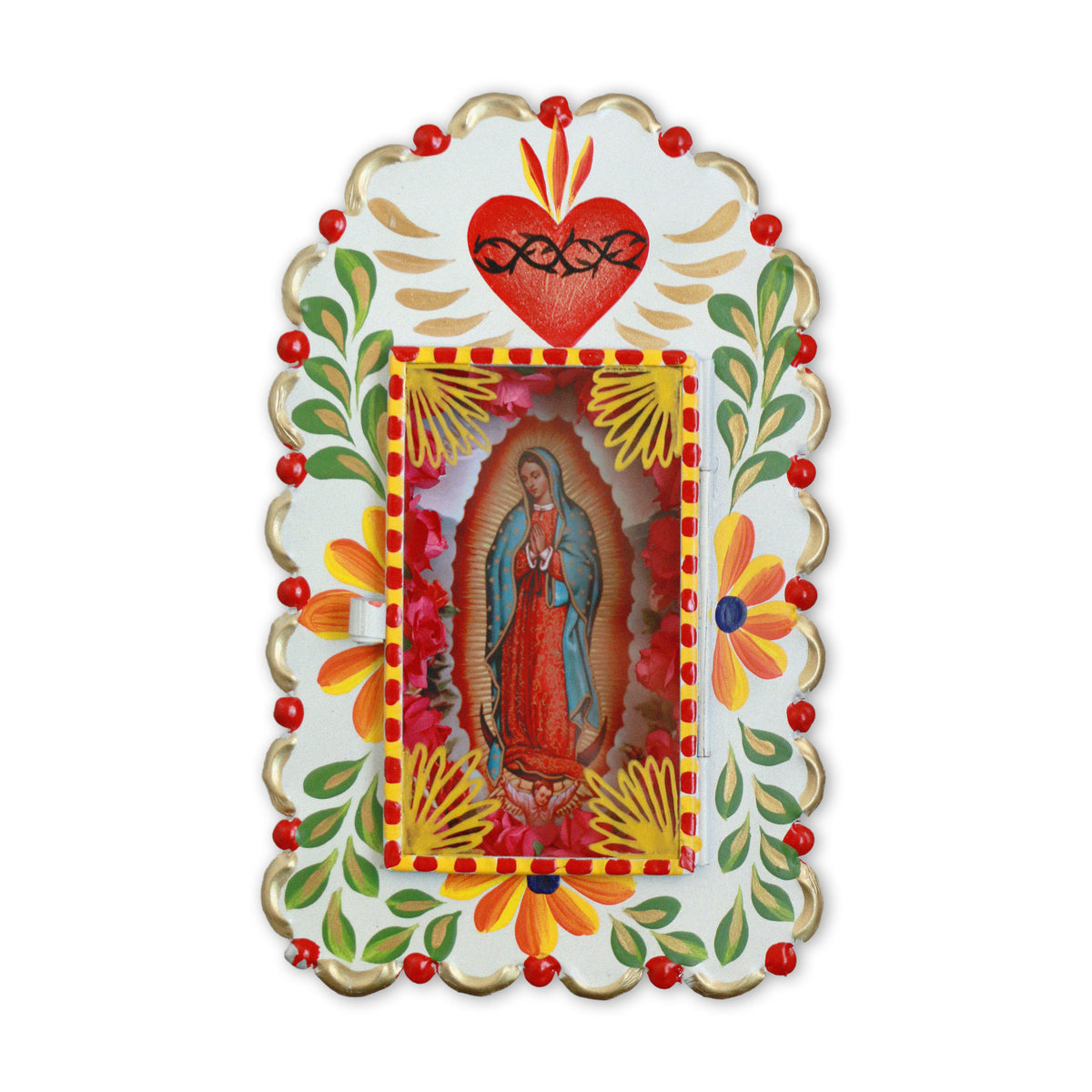 Guadalupe Flor Wall Nicho - White #02