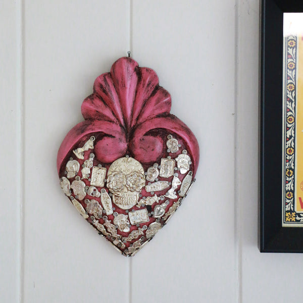 Calaveras Milagros Heart - Pink