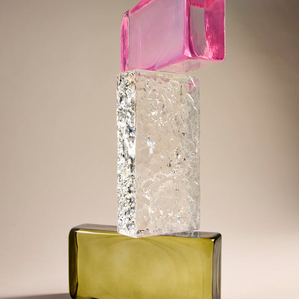 Bernard Glass Brick - Pink