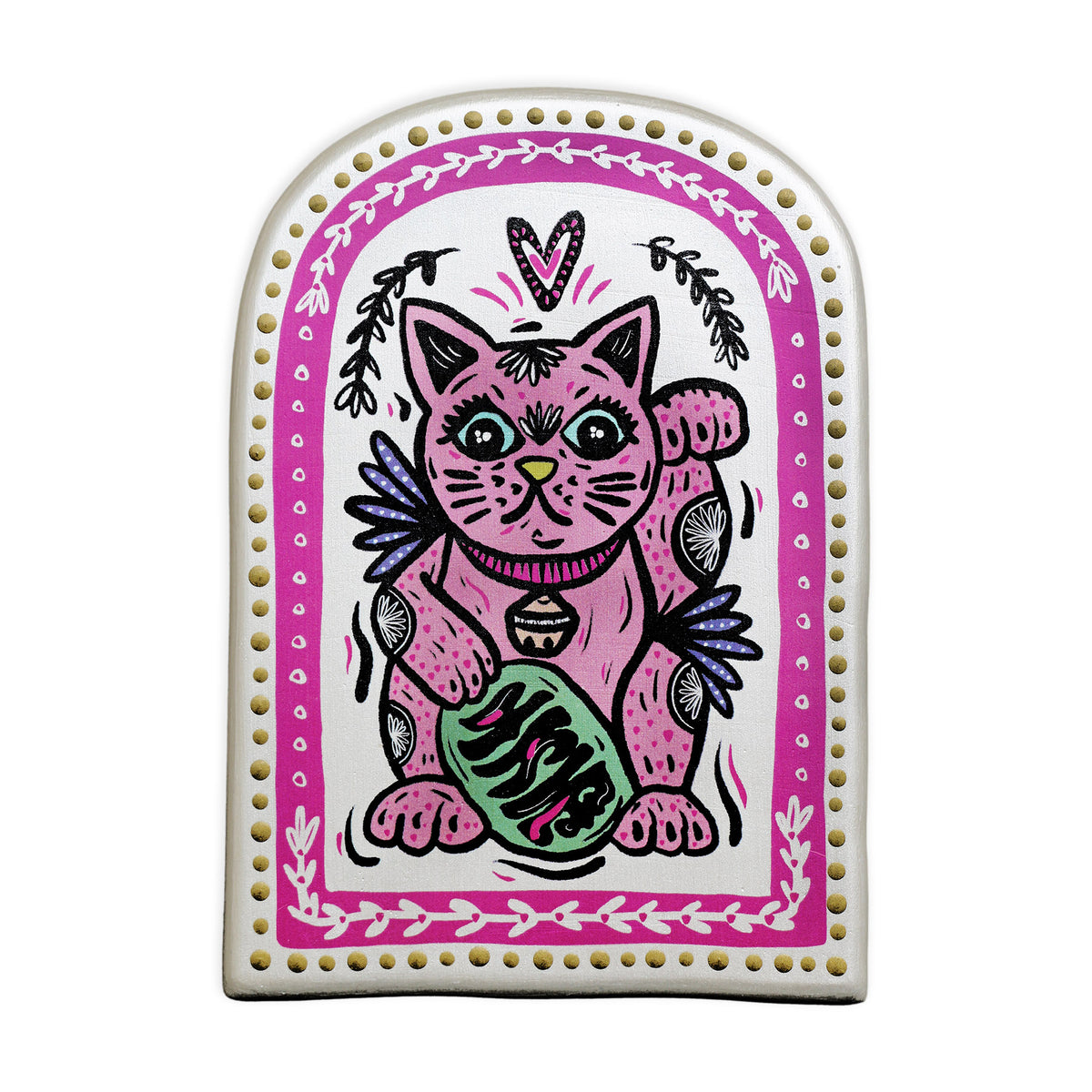 Lucky Kitty Arch Tile
