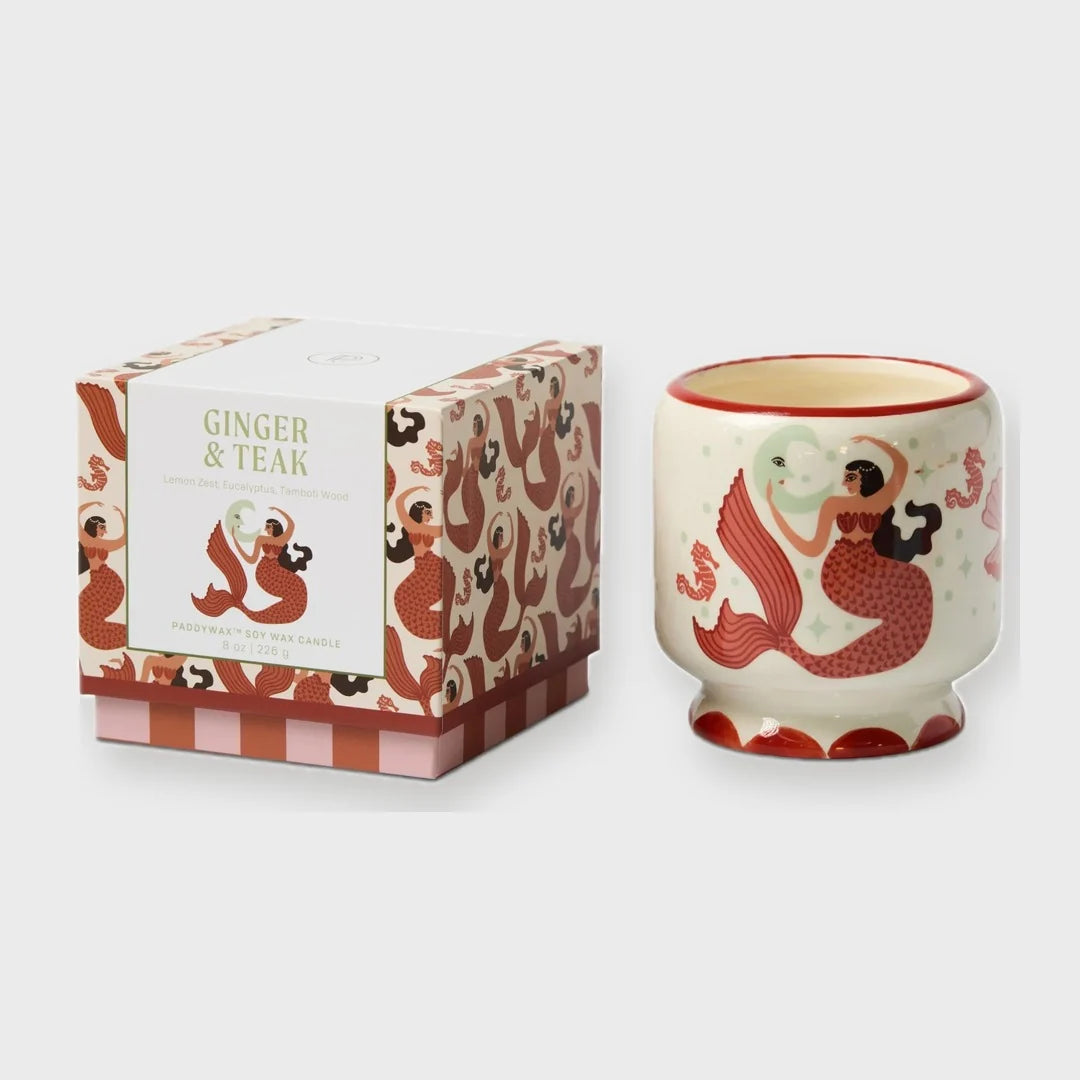 Mermaid Candle - Ginger & Teak
