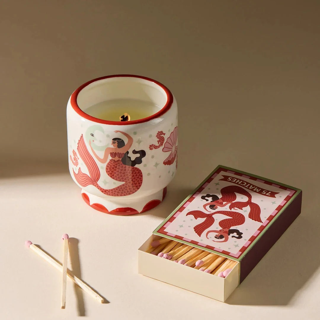 Mermaid Candle - Ginger & Teak