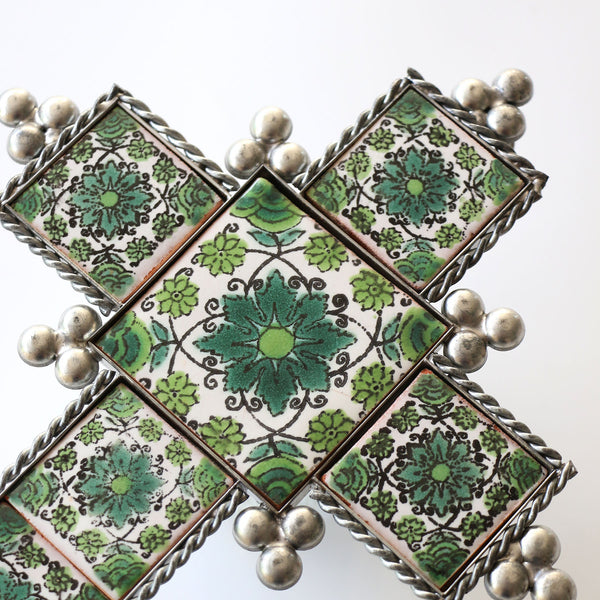 Pedro Tiled Cross - Emerald