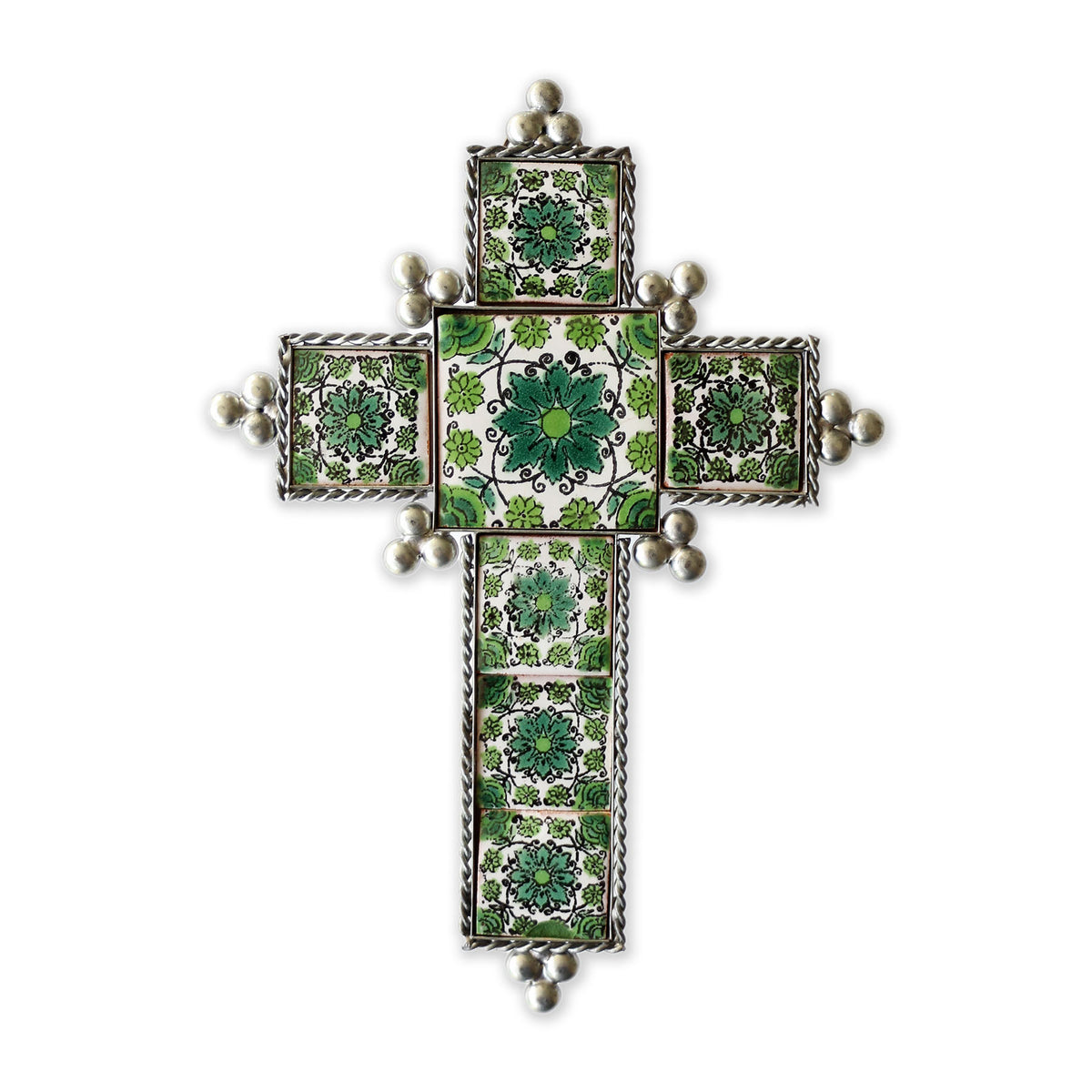 Pedro Tiled Cross - Emerald