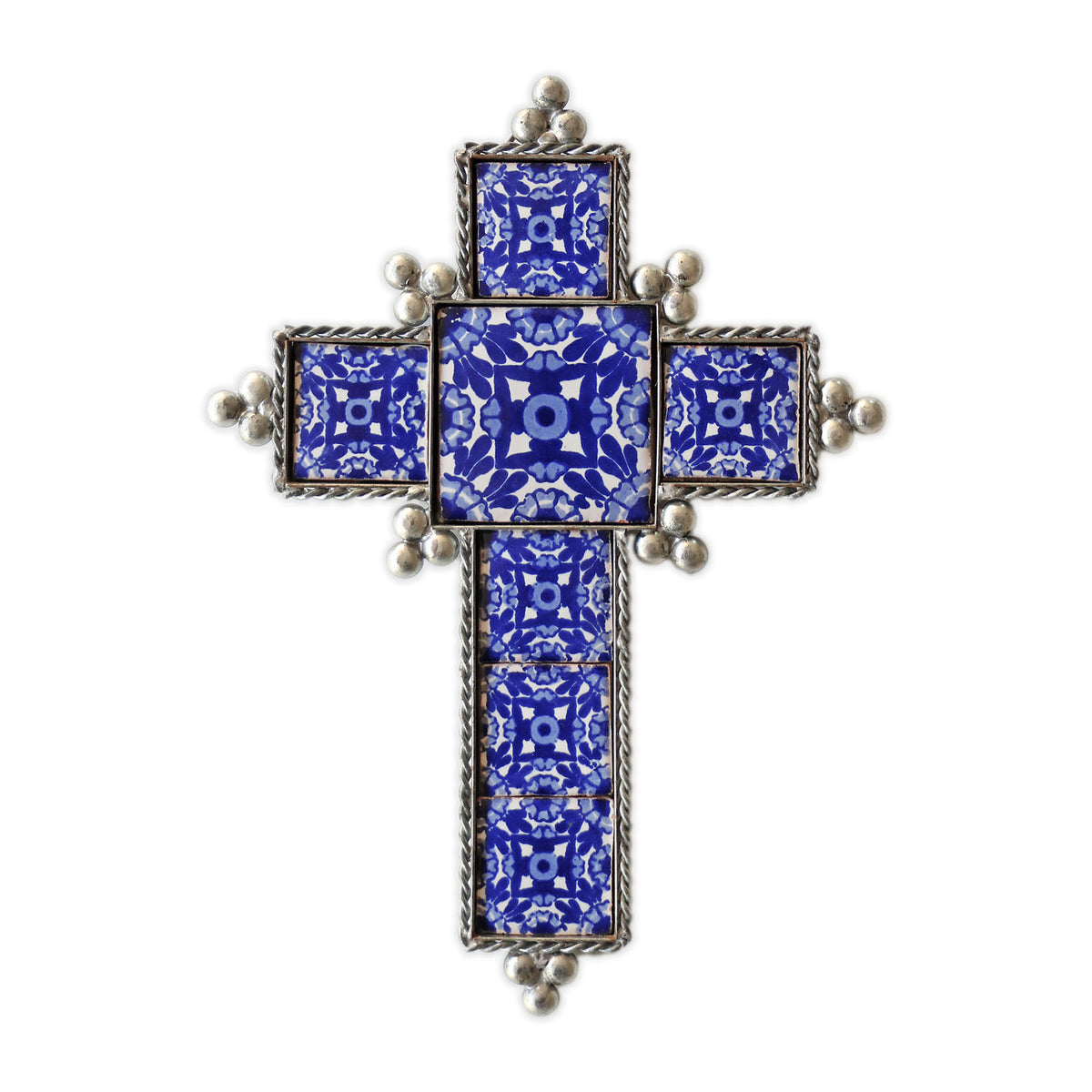 Pedro Tiled Cross - Indigo