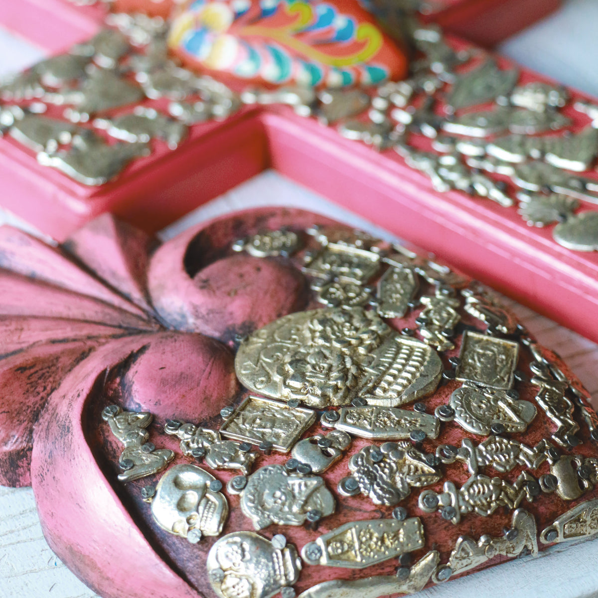 Calaveras Milagros Heart - Pink
