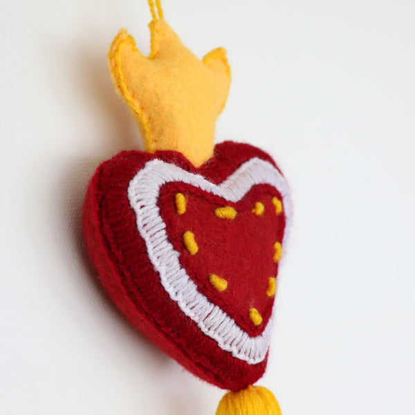 Sacred Heart Felt Charm