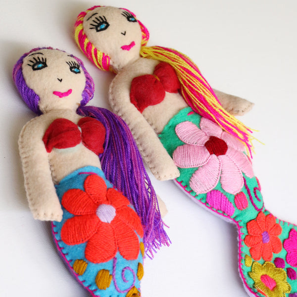 Siren Mermaid Felt Doll