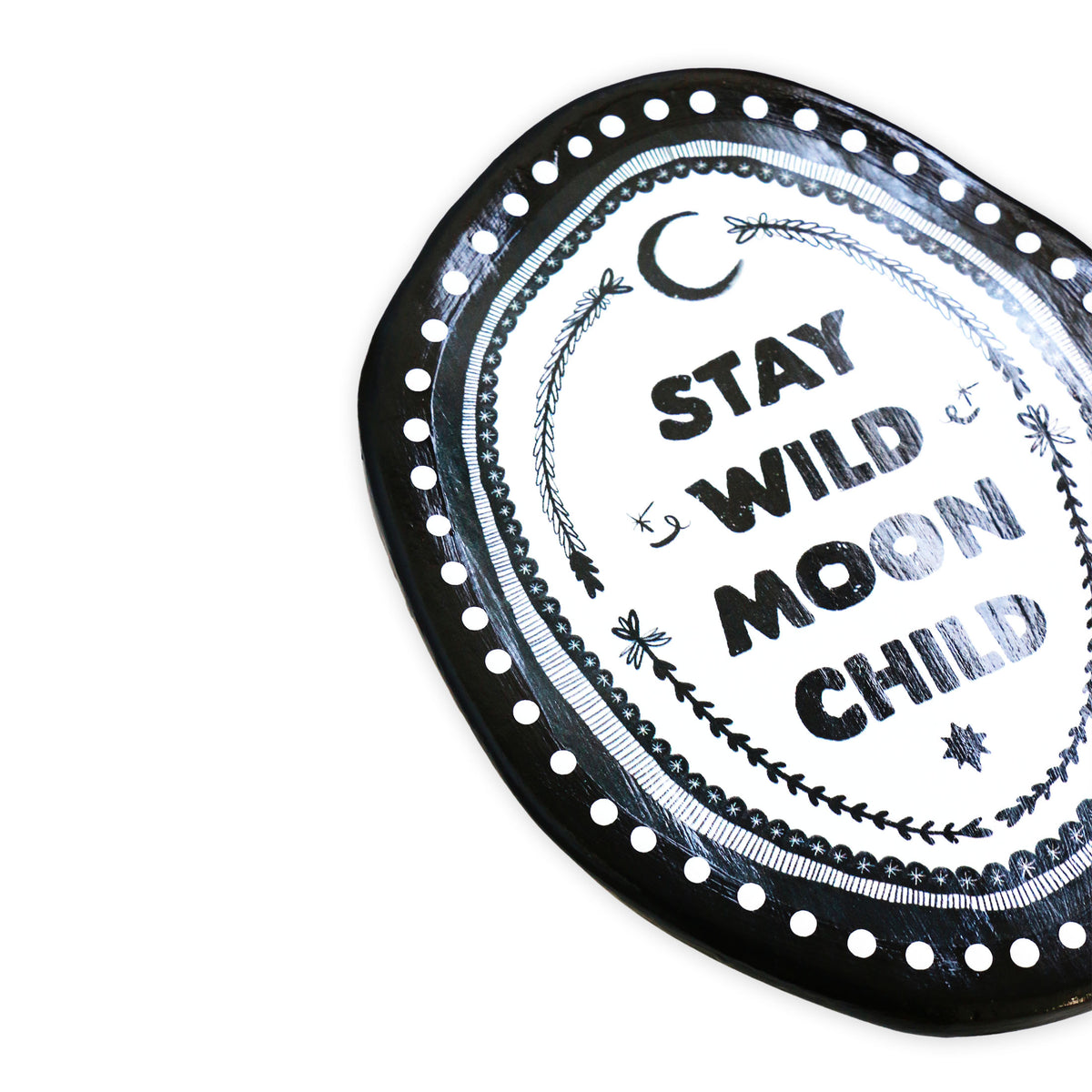 Stay Wild Moon Child Oval Tile