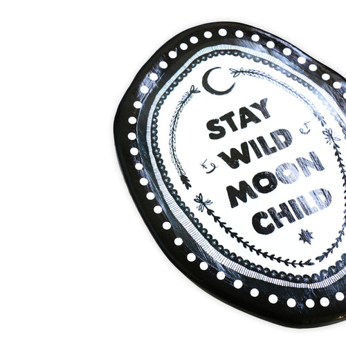 Stay Wild Moon Child Oval Tile