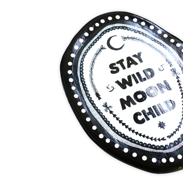 Stay Wild Moon Child Oval Tile