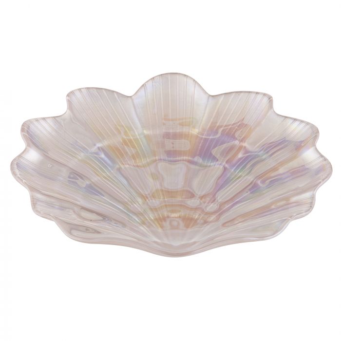 Clam Glass Pearl Plate