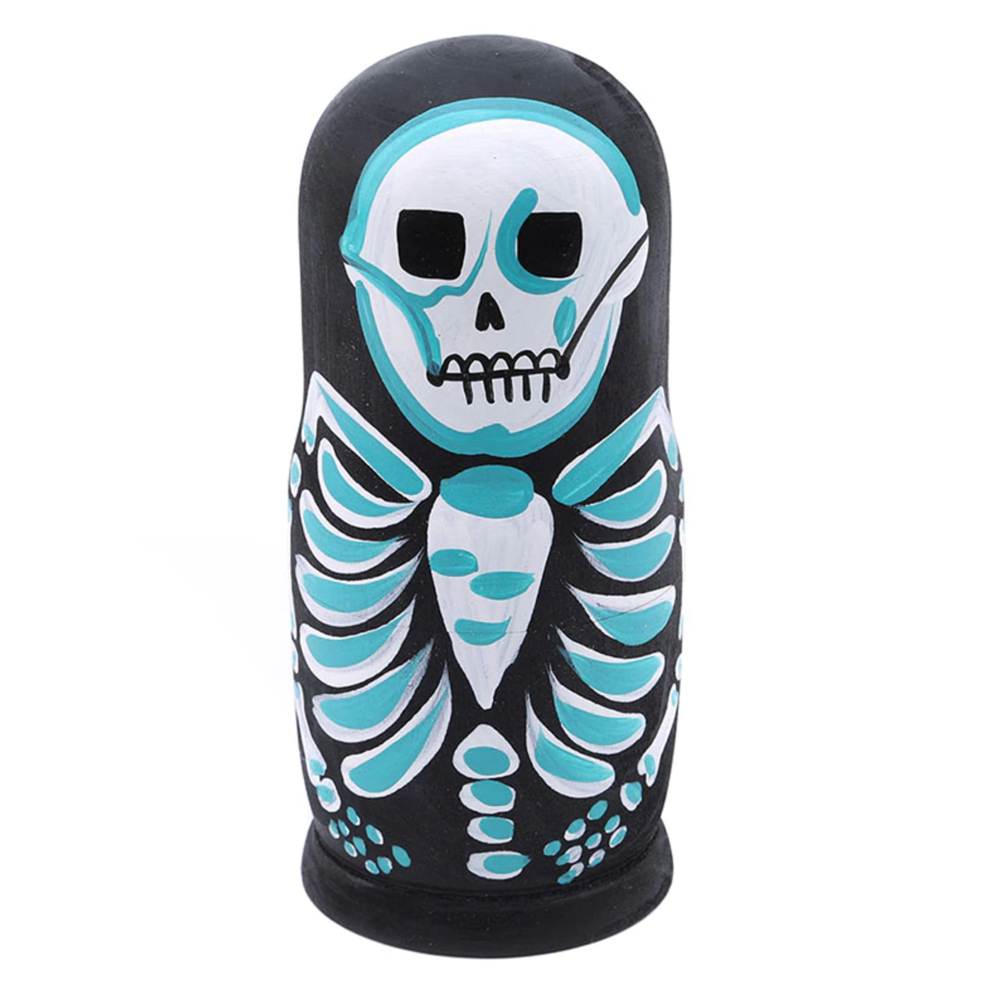 Skeleton nesting top dolls